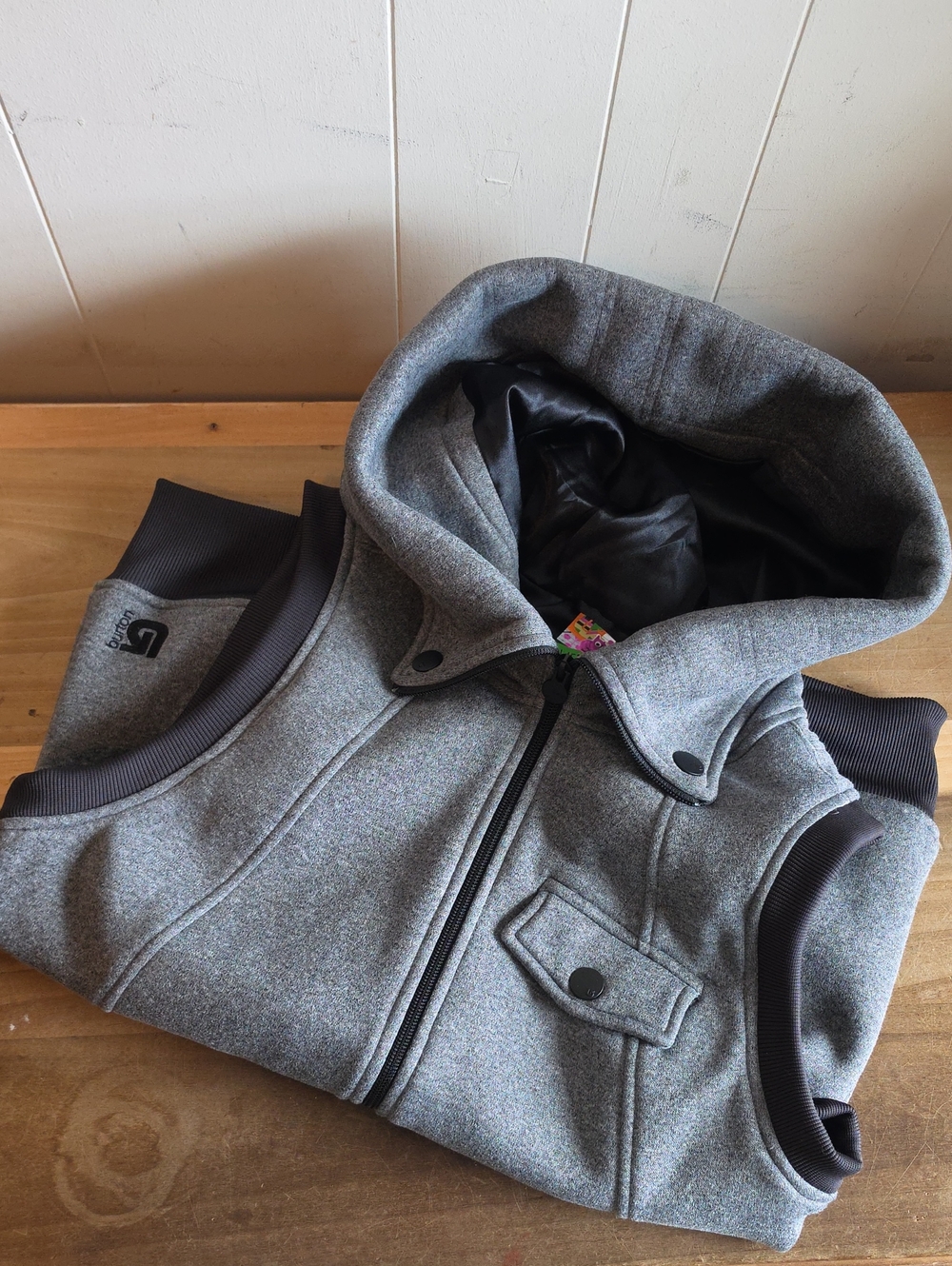 Burton Dry Ride Starr Women's Gray Hooded Zip-Up Vest Size XL